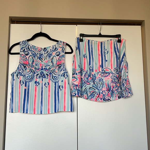 Lilly Pulitzer two piece skort and tank top set - Picture 2 of 5